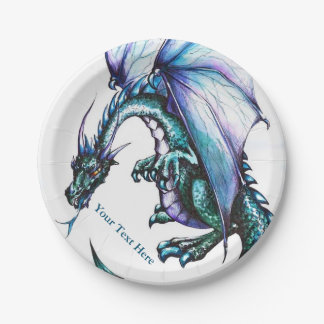 Dragon Custom Design Paper Plates 7"