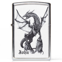 Dragon Custom Name Fantasy Black and White Drawing