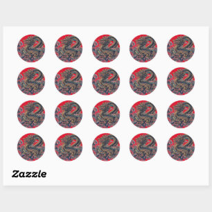 Dragon Custom Round Stickers
