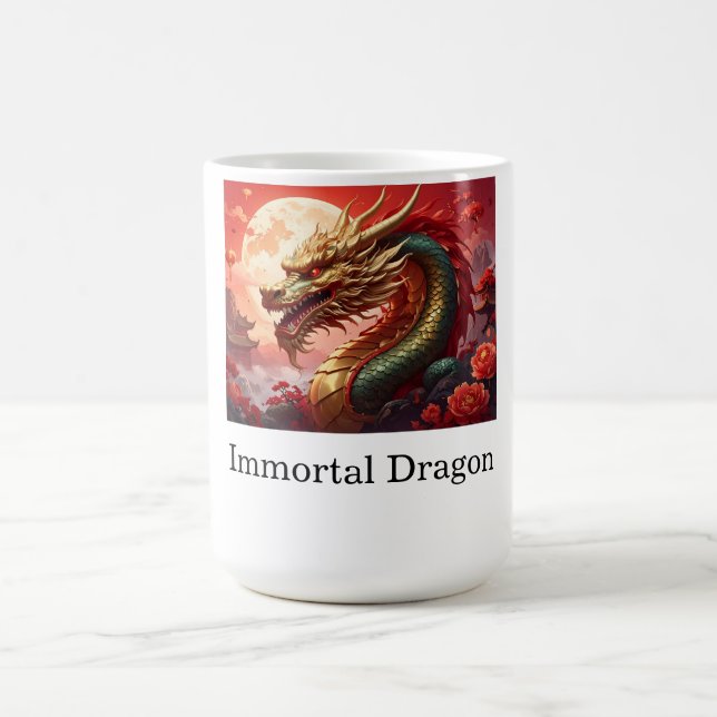 Dragon custom text coffee mug (Center)