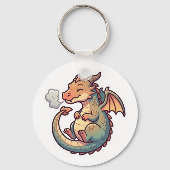 Dragon Cute Zodiac Key Ring (Front)