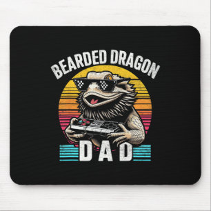 Dragon Dad Vintage Video Game Lizard Reptile Lover Mouse Mat