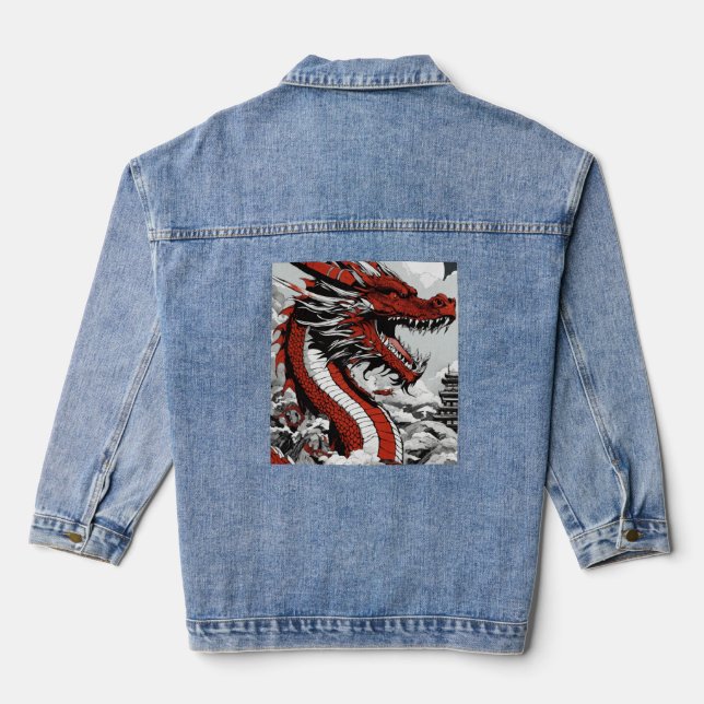Dragon Denim jacket makes fashionable design  (Back)