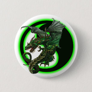 Dragon design 6 cm round badge