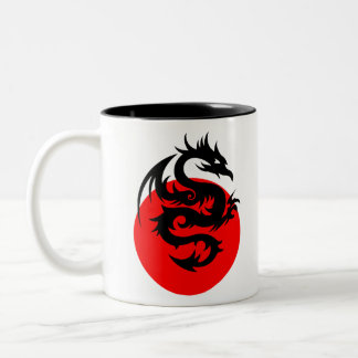 dragon design elegant Two-Tone coffee mug