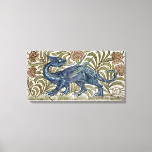 'Dragon' design for a tile (w/c on paper) Canvas Print