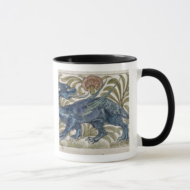 'Dragon' design for a tile (w/c on paper) Mug (Right)