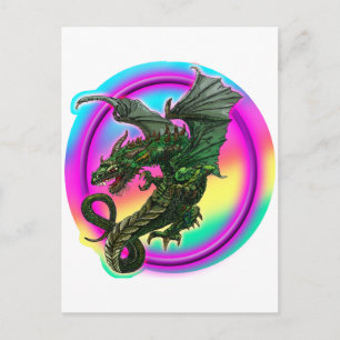 Dragon design postcard