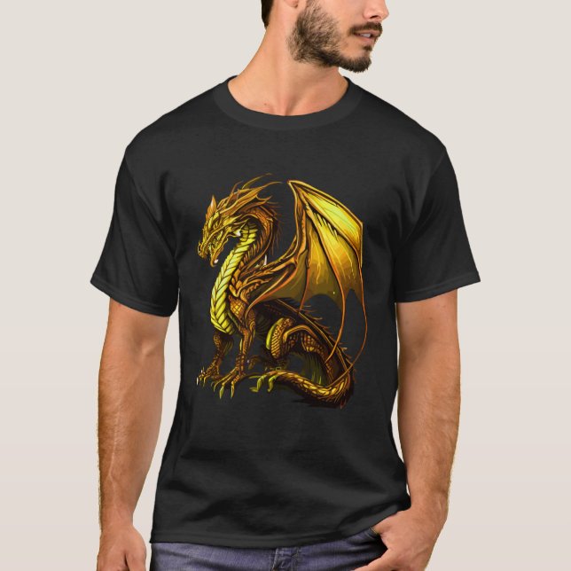 Dragon Desing Mythical Creature T-Shirt (Front)