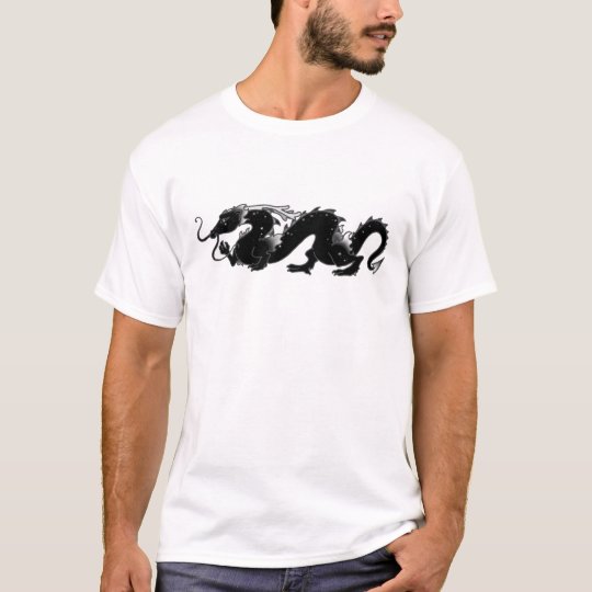 Dragon Dragon Black and White T-Shirt