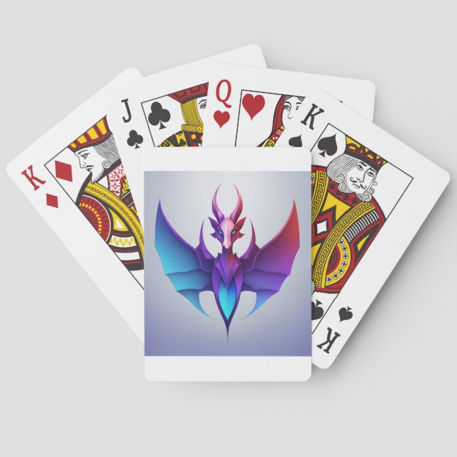 Dragon Dreams: A Cartoon Fantasy Greeting Playing Cards (Back)