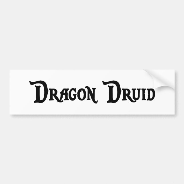 Dragon Druid Bumper Sticker (Front)