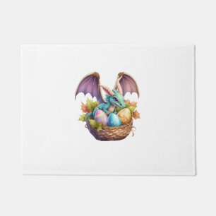 Dragon Easter Day Loves Collecting Easter Eggs Dra Doormat