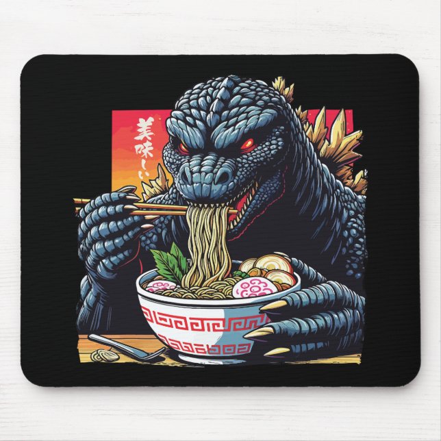 Dragon eating ramen  mouse mat (Front)