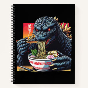 Dragon eating ramen notebook