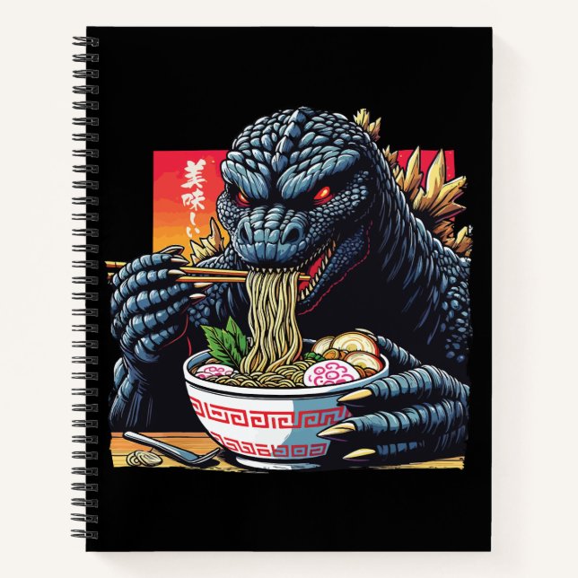 Dragon eating ramen  notebook (Front)