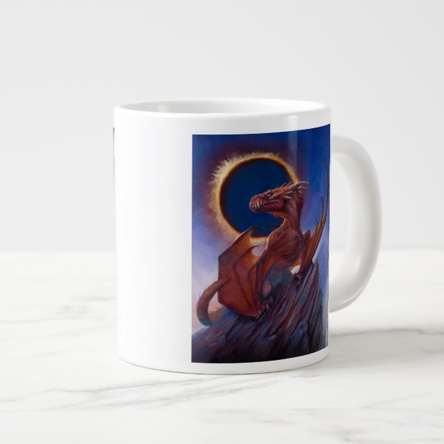 Dragon Eclipse Large Coffee Mug (Front Right)