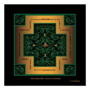 Dragon Egg Celtic Cross Poster