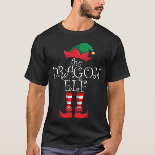 Dragon Elf Matching Family Christmas Party Pajama T-Shirt