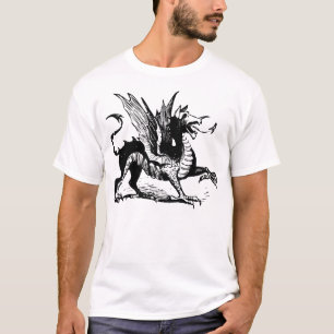Dragon Engraving - Black T-Shirt