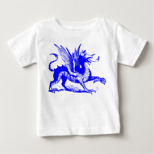 Dragon Engraving - Blue Baby T-Shirt