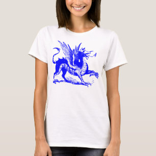 Dragon Engraving - Blue T-Shirt