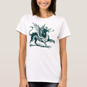 Dragon Engraving - Dark Green T-Shirt