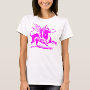 Dragon Engraving - Magenta T-Shirt