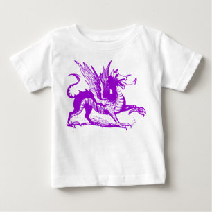 Dragon Engraving - Purple Baby T-Shirt