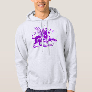 Dragon Engraving - Purple Hoodie