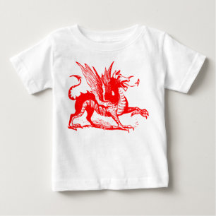 Dragon Engraving - Red Baby T-Shirt