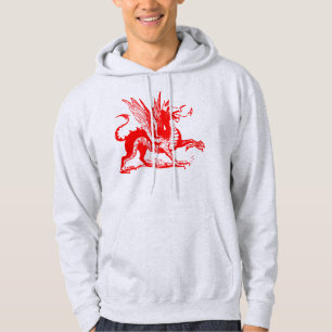 Dragon Engraving - Red Hoodie