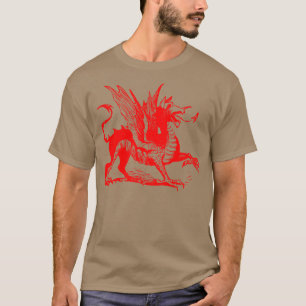Dragon Engraving - Red T-Shirt