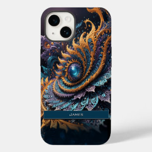 Dragon Eye Modern Abstract Geometric Fractal Name  iPhone 14 Case