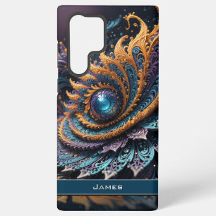 Dragon Eye Modern Abstract Geometric Fractal Name  Samsung Galaxy Case