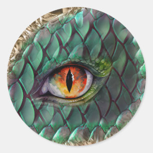 Dragon Eye Mythical Fantasy Classic Round Sticker