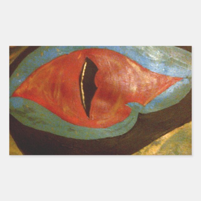 dragon eye rectangular sticker (Front)