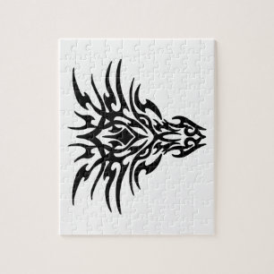 Dragon Face Tattoo Jigsaw Puzzle