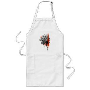 Dragon Face Trash Polka Long Apron