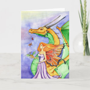 Dragon Fairy Godmother Greeting Card