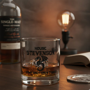 Dragon Family Logo Whiskey Glass