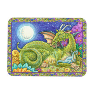 DRAGON FAMILY NEXT GENERATION, WHIMSICAL FANTASY MAGNET