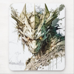 Dragon Fantasy Animal Painting Wildlife Outdoors Mouse Mat
