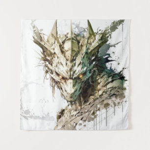 Dragon Fantasy Animal Painting Wildlife Outdoors Tapestry