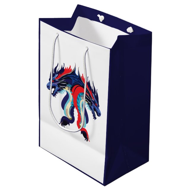 Dragon Fantasy Art Dragon Medium Gift Bag (Front Angled)