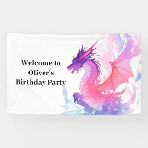 Dragon Fantasy Kids Birthday Banner