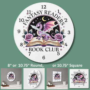 Dragon - Fantasy Readers Book Club Large Clock