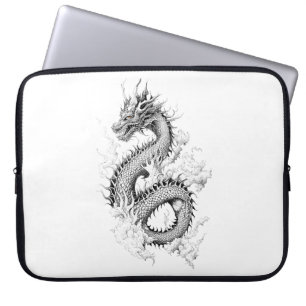 Dragon Fantasy Wild Animal Illustration Art Tattoo Laptop Sleeve
