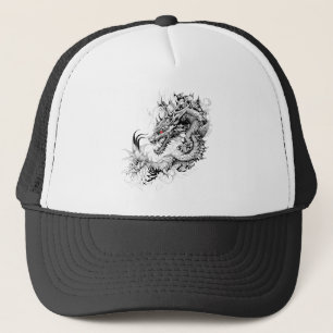 Dragon Fantasy Wild Animal Illustration Art Tattoo Trucker Hat