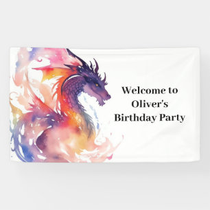 Dragon Fantasyland Adventure Birthday Banner